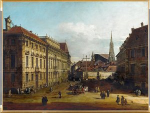 Lobkowitzplatz, Viyana, Avusturya (tuval üzerine yağlıboya) by Bernardo Bellotto