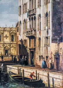Rio dei Mendicanti ve Scuola di San Marco (tuval üzerine yağlıboya) by Bernardo Bellotto