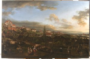 Ordynacki sarayı ile Varşova manzarası, 1772 by Bernardo Bellotto