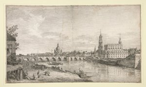 Elbe üzerindeki Dresden Köprüsü