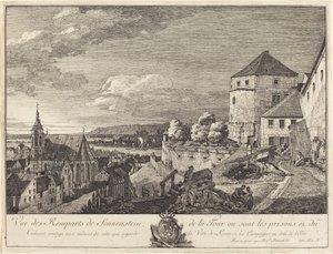 Sonnenstein Surlarının Görünümü (Sonnenstein Surlarının Görünümü) by Bernardo Bellotto