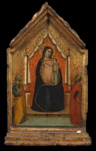 Aziz Petrus ve Aziz Paul ile Bakire ve Çocuk, c.1340 by Bernardo Daddi
