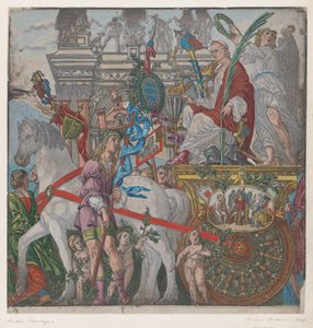 Sayfa 9: Julius Caesar atlı arabasında, The Triumph of Julius Caesar, 1599.