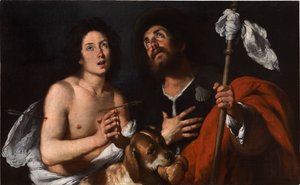 Aziz Roch ve Sebastian. by Bernardo Strozzi