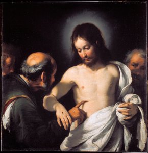 The Incredulite of St. Thomas Boyama Bernardo Strozzi (1581-1644) Dim. 101 x 97.5 cm Genler, Musei di Strada Nuova (eski Palazzo Bianco) by Bernardo Strozzi