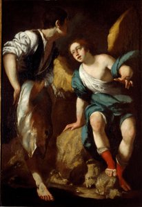 Genç Tobie ve Başmelek Raphael (Tobie ve Melek) Bernardo Strozzi