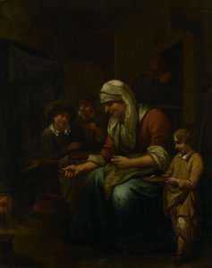 Krep yapan kadın by Bernardus van Schijndel