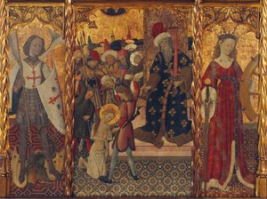 Aziz Michael, Aziz Eulalia ve Aziz Catherine Şehitliği, yaklaşık 1442-1445 by Bernat Martorell the Elder