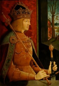 İmparator Maximilian I 1459-1519, taç, asa ve kılıçla, c. 1500