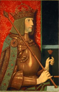 İmparator I. Maximilian zırhı ve kraliyet tacıyla (ahşap üzerine yağlıboya)