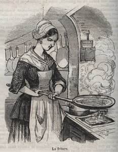La friture - Jean Anthelme Brillat Savarin (Brillat-Savarin) tarafından “La Physiologie du gut”ta gravür