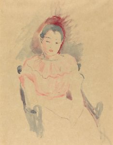 Oturan Kız, 1894. by Berthe Morisot