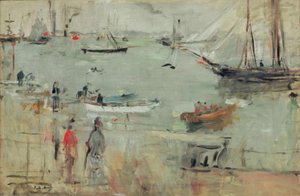 Hafenszene, Wight Adası by Berthe Morisot