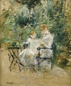 Bahçede; Bahçede, c.1885 by Berthe Morisot