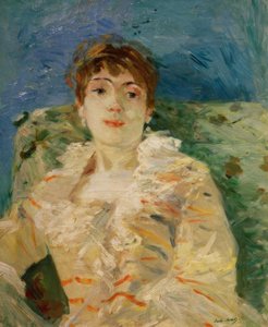Kanepede genç kadın by Berthe Morisot