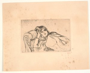 Kanepede yatan kadın (Jeanne-Marie) by Berthe Morisot