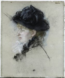 Mll. Louise Riesener, 1888. by Berthe Morisot