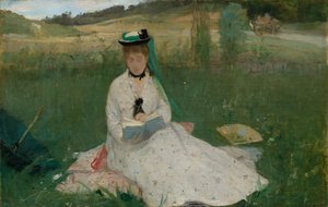 Okuma, 1873. by Berthe Morisot