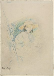 Oturan Kız (Julie Manet) by Berthe Morisot
