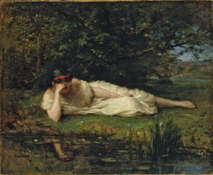 Su kenarında çalışma, 1864