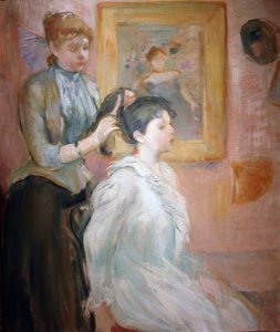 Kuaför (tuval üzerine yağlı boya) by Berthe Morisot