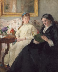Sanatçının Annesi ve Kızkardeşi by Berthe Morisot