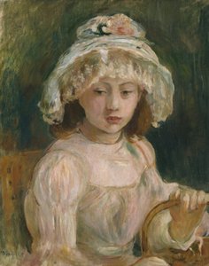 şapkalı genç kız by Berthe Morisot