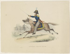 Belçikalı General Binbaşı, 1830 Belçikalı Tümgeneral (nesne üzerindeki başlık) Belçika kostümleri: eski ve modern, askeri, sivil ve dini, 1830 (seri başlığı) by Bertrand