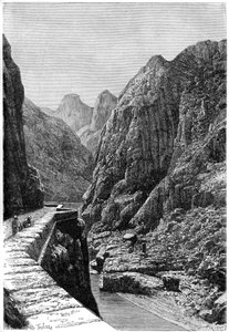 Shabet el Akra kervan rotasında çekilmiş görüntü, Cezayir, c1890