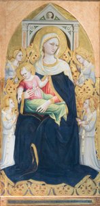 Çocuk ve dört melek ile Tahtta Madonna, c.1433 (panel üzerine tempera ve altın varak)