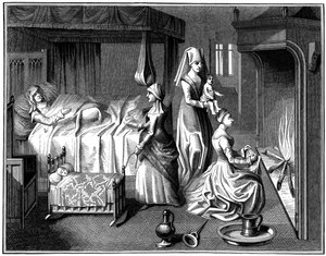Yeni doğan çocuk, 15. yüzyıl 1849. by Bisson and Cottard