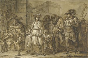 Julius Sabinus ve Epponina iki çocuğuyla birlikte Roma'da esir alındı by Blaise Nicolas Lesueur