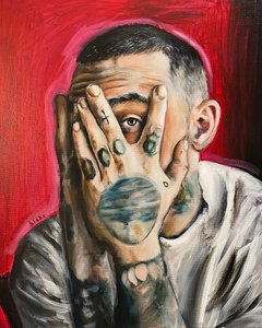 Mac Miller, 2020 dolayları (tuval üzerine akrilik)