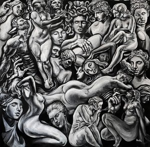 Dionysus Chronicles Number 6, c.2021 (tuval üzerine akrilik) by Blake Munch