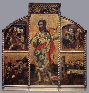 Vaftizci Yahya Altarpiece, c.1440 (panelde tempera)