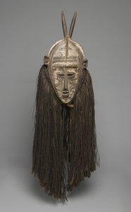 Bolo Mask, Burkina Faso (ahşap, pigment ve lif)