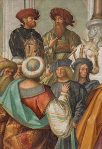 Orta Nef, İkinci Kuzey Açıklığı, Bakirenin Evliliği, Boccaccio Boccaccino 1514-15, Detay by Boccaccio Boccaccino