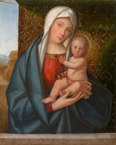 Bir kuş ile Madonna ve Çocuk