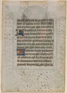 Saatler Kitabından Bir Yaprak: Metin (verso) by Boethius Illuminator