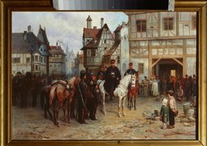 General Gebhard Leberecht von Blucher (1742-1819) avec les cosaques a Bautzen (Allemagne) (Bautzen