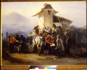 Bir Casusun Tutuklanması. Gottfried (Bogdan Pavlovich) Willewalde (1818-1903), tuval üzerine yağlı boya tablosu