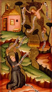 Aziz Francis Stigmata'yı Alırken, c.1400 by Bohemian School