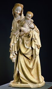 Krumauer Madonna, c.1400 (çok renkli taş)