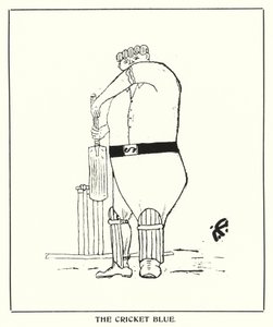 Oxford Quips: Kriket Mavisi (lito) by Bohun Lynch