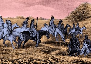 Navajo Kızılderilileri yolda by Bohuslav Kroupa