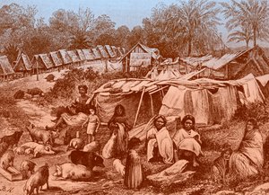 Panama köyü, 19. yüzyılın sonlarında.