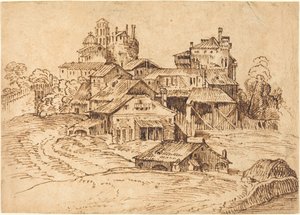 Bir İtalyan Kasabasının Görünümü (Titian veya Domenico Campagnola
