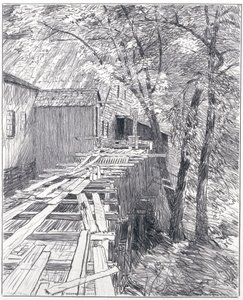 Shufelt'S Mill (kağıt üzerine mürekkep)