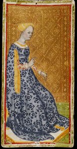 Değneklerin Kraliçesi. Tarot kartı, 1441-1444.