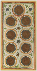 Dokuz Para, 'Visconti' destesinden bir tarot kartının tıpkıbasımı, 1441-47 by Bonifacio Bembo